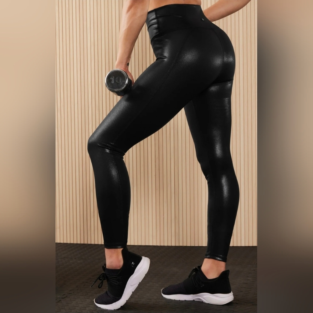 Fabletics Black Foil Leggings